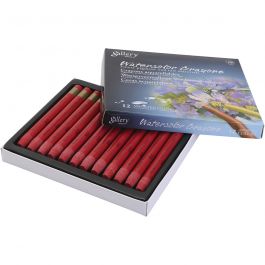 Pastels à la cire aquarellables, rouge, 12 pièces/ 1 Pq. [HOB-427336]