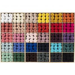 Pelote de fil de coton, ass. de couleurs, dim. 8/4, L: 170 m, 300 boule/ 1 Pq. [HOB-43100]