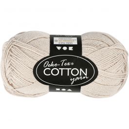 Fil de coton, dim. 8/4, L : 170 M, sable, 50 gr/ 1 boule [HOB-431050]