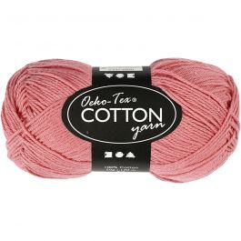 Fil de coton, dim. 8/4, L : 170 M, rose foncé, 50 gr/ 1 boule [HOB-431060]