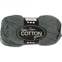 Baumwollgarn, Nr. 8/4, L 170 M, Grau, 50 g/ 1 Knäuel [HOB-431190]