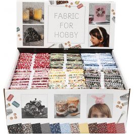 Patchwork-Stoff, Größe 45x55 cm, 100 g, Sortierte Farben, 48 Bündl./ 1 Pck [HOB-44183]