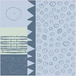 Stoff, B 145 cm, 140 g, Blau, 1 lfm [HOB-443090]