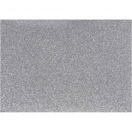 Bügelfolie, A5, Blatt 148x210 mm, Glitter, Silber, 1 Bl. [HOB-44327]