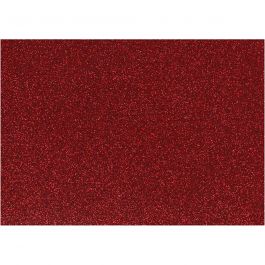 Bügelfolie, A5, Blatt 148x210 mm, Glitter, Rot, 1 Bl. [HOB-44331]