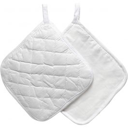 Topflappen, Größe 20x20 cm, 145 g, Weiß, 1 Paar [HOB-444600]