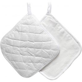 Topflappen, Größe 20x20 cm, 145 g, Weiß, 4 Stk/ 1 Pck [HOB-444601]