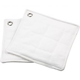 Topflappen, Größe 22x22 cm, 265 g, Weiß, 2 Stk/ 1 Pck [HOB-444611]