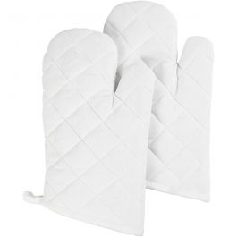 Grillhandschuh , Größe 18x28 cm, 145 g, Weiß, 2 Stk/ 1 Pck [HOB-444621]