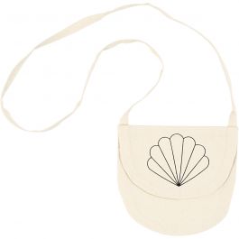 Schultertasche, Muschel, Größe 15x14 cm, 110 g, Hellnatur, 1 Stk [HOB-44552]