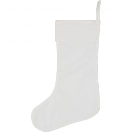Weihnachtsstrumpf, H 40 cm, B 26 cm, 210 g, Weiß, 1 Stk [HOB-44598]