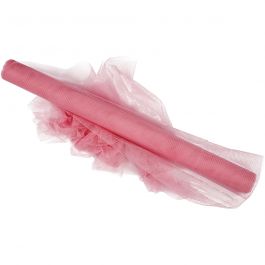 Tüll, B 50 cm, Rosa, 5 m/ 1 Rolle [HOB-44613]
