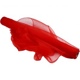 Organzastoff, Rot, B: 50 cm, 10 m/ 1 Rolle [HOB-44662]