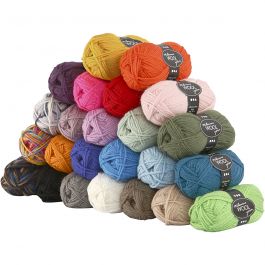 Pelote de laine Melbourne, L : 92 M, 24x50 gr/ 1 Pq. [HOB-44700]