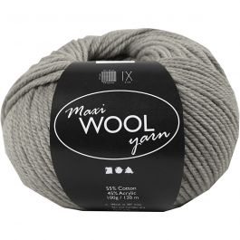 Wolle, L 125 M, Grau Melange, 100 g/ 1 Knäuel [HOB-447418]