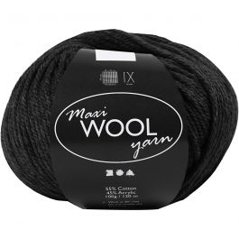 Wolle, L 125 M, Schwarz, 100 g/ 1 Knäuel [HOB-447420]