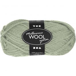 Pelote de laine Melbourne, L : 92 M, vert clair, 50 gr/ 1 boule [HOB-44786]