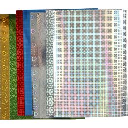 Hologramm-Papier, A4, Blatt 210x297 mm, 120 g, 8 Bl. sort./ 1 Pck [HOB-449470]