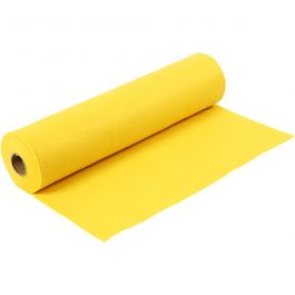 Feutrine synthétique, L : 45 cm, ép. 1,5 mm, 180-200 gr, jaune, 5 m/ 1 rouleau [HOB-45004]