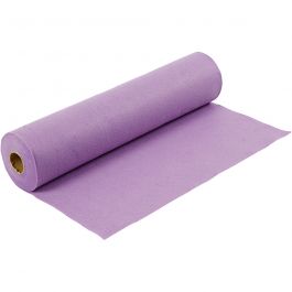 Feutrine synthétique, L : 45 cm, ép. 1,5 mm, 180-200 gr, mauve clair, 5 m/ 1 rouleau [HOB-45015]