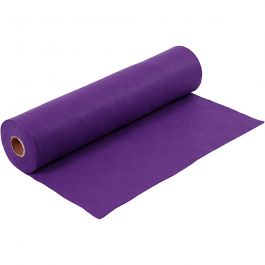 Feutrine synthétique, L : 45 cm, ép. 1,5 mm, 180-200 gr, violet, 5 m/ 1 rouleau [HOB-45018]