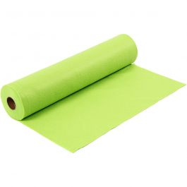 Feutrine synthétique, L : 45 cm, ép. 1,5 mm, 180-200 gr, vert clair, 5 m/ 1 rouleau [HOB-45024]