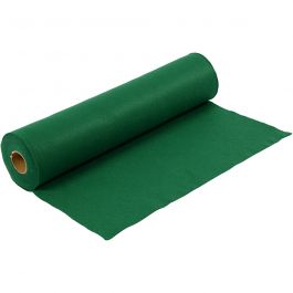 Feutrine synthétique, L : 45 cm, ép. 1,5 mm, 180-200 gr, vert, 5 m/ 1 rouleau [HOB-45026]