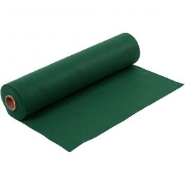 Feutrine synthétique, L : 45 cm, ép. 1,5 mm, 180-200 gr, vert foncé, 5 m/ 1 rouleau [HOB-45028]