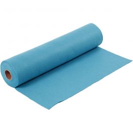 Feutrine synthétique, L : 45 cm, ép. 1,5 mm, 180-200 gr, turquoise, 5 m/ 1 rouleau [HOB-45041]