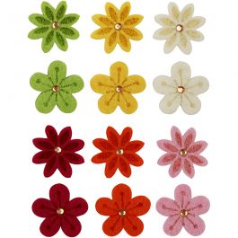 Fleurs en feutre, d 30 mm, ép. 2,5 mm, 120 pièces/ 1 Pq. [HOB-450761]