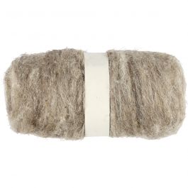 Pelote de Laine Cardée, naturel, 100 gr/ 1 boule [HOB-451030]