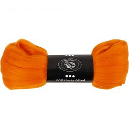 Merinowolle, Dicke 21 my, Orange, 100 g/ 1 Pck [HOB-46018]