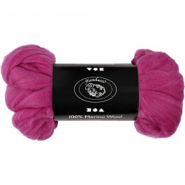 Merinowolle, Dicke 21 my, Rotviolett, 100 g/ 1 Pck [HOB-46047]