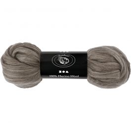 Merinowolle, Dicke 21 my, Naturgrau, 100 g/ 1 Pck [HOB-46051]