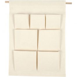 Organisateur à suspendre, H : 46 cm, L : 34 cm, naturel clair, 1 pièce [HOB-49737]