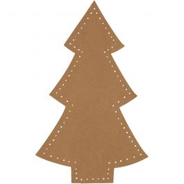 Weihnachtsbaum, H 18 cm, B 11 cm, 350 g, Natur, 4 Stk/ 1 Pck [HOB-498770]