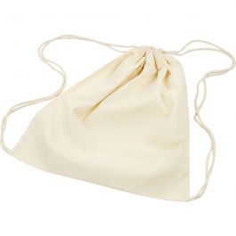 Sac à cordons, dim. 37x41 cm, 115 gr, naturel clair, 3 pièce/ 1 Pq. [HOB-498801]
