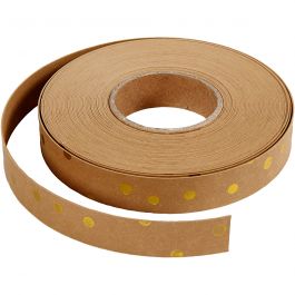 Lederpapierstreifen / Flechtstreifen, B 15 mm, Dicke 0,55 mm, Hellbraun, 9.50 m/ 1 Rolle [HOB-498956]