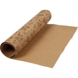 Kunstlederpapier, B 49,5 cm, Einfarbig,Bedruckt, 350 g, Hellbraun, 1 m/ 1 Rolle [HOB-498957]