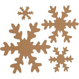 Flocon de neige, d 3+5+8+10 cm, 350 gr, beige, 16 pièces/ 1 Pq. [HOB-49896]