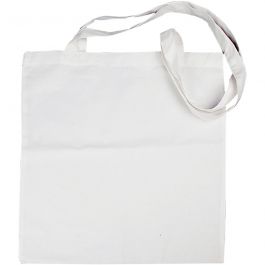 Sac à provisions, dim. 38x42 cm, 130 gr, blanc, 10 pièces/ 1 Pq. [HOB-499001]