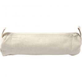 Trousse, L : 20 cm, d 6 cm, 300 gr, naturel clair, 1 pièce [HOB-499070]