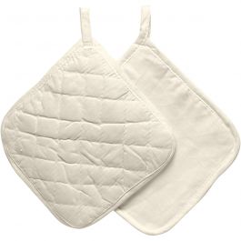 Topflappen, Größe 20x20 cm, 115 g, Hellnatur, 4 Stk/ 1 Pck [HOB-499111]