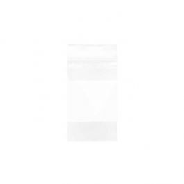 Sachet zip avec fenêtre d'écriture blanche Qualité Supérieure 7,6x12,7cm (100 pièces) [4WE35]