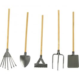Outils de jardin, L : 11 cm, 5 pièces/ 1 Pq. [HOB-500130]