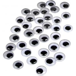Wackelaugen, nicht selbstklebend, D 10 mm, 1000 Stk/ 1 Pck [HOB-501101]