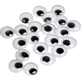 Wackelaugen, nicht selbstklebend, D 14 mm, 1000 Stk/ 1 Pck [HOB-501141]