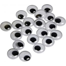 Wackelaugen, nicht selbstklebend, D 14 mm, 30 Stk/ 1 Pck [HOB-501142]