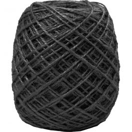 Chanvre naturel, ép. 1-2 mm, noir, 150 m/ 1 rouleau [HOB-503237]