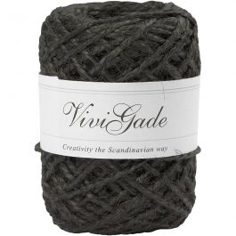Chanvre naturel, ép. 1-2 mm, noir, 30 m/ 1 rouleau [HOB-503243]